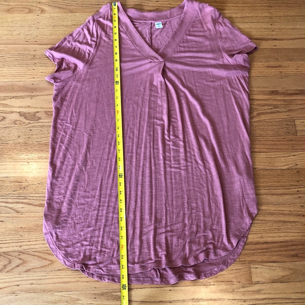 Old Navy Burnt Sienna V-Neck Short Sleeve Tunic, XL Tall - Picture 11 of 14